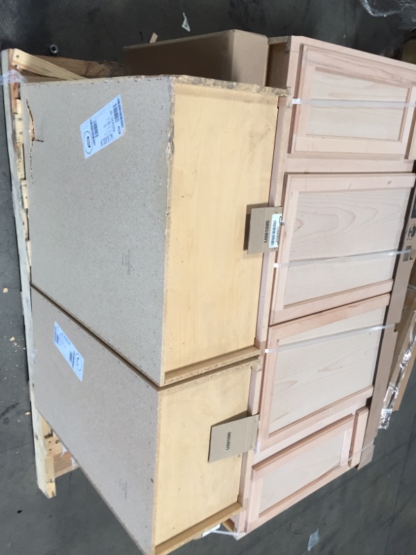 Photo 1 of ** CABINET PALLET*** MAJOR CHIPPINGS. ** DAMAGE TO BACK OF CABINET***
1 Hampton Bay
Hampton Assembled 18x30x12 in. Wall Kitchen Cabinet in Unfinished
1 Hampton Bay
Hampton Assembled 24x30x12 in. Wall Kitchen Cabinet in Unfinished
1 Hampton Bay
Hampton Unf