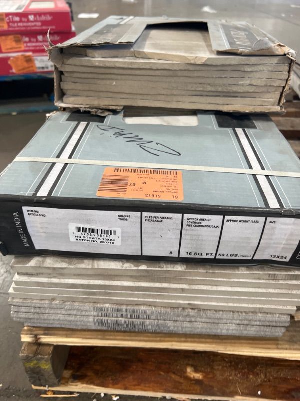 Photo 1 of 2 CASES- TrafficMaster Strata 12 in. x 24 in. Matte Ceramic Floor and Wall Tile (16 sq. ft./Case)