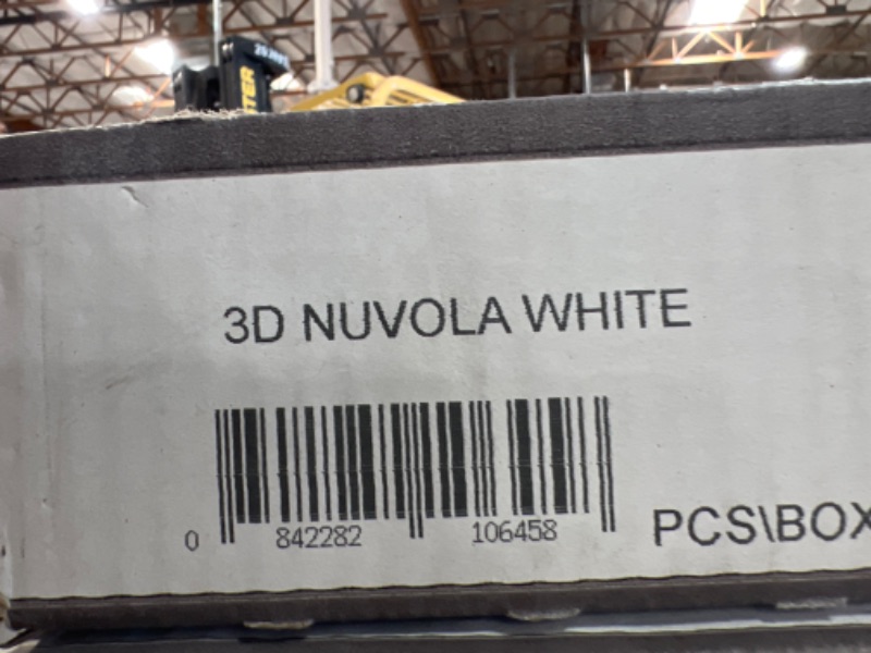 Photo 2 of 2 CASES- Corso Italia Nuvola White 3D 12 in. x 22 in. Ceramic Wall Tile (12.83 sq. ft./Case)