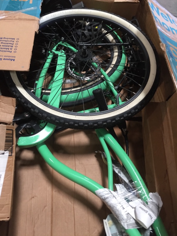 Photo 2 of ***PARTS ONLY*** sixthreezero Electric-Bicycles Around The Block Women's Ebike, 500 Watt Motor, 7-Speed Beach Cruiser Bicycle with Rear Rack, 26" Wheels ** USED, MINOR DAMAGE (SCRATCHES) MISSING HARDWARE, MISSING KEY*** NOT FULLY FUNCTIONAL MISSING KEY