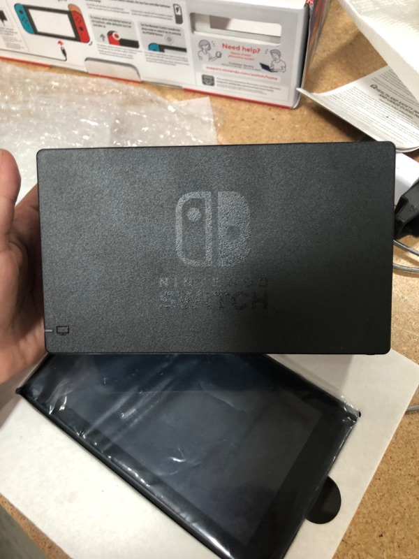 Photo 5 of ***PARTS ONLY***Nintendo Switch with Neon Blue and Neon Red Joy?Con NON FUNCTIONAL
