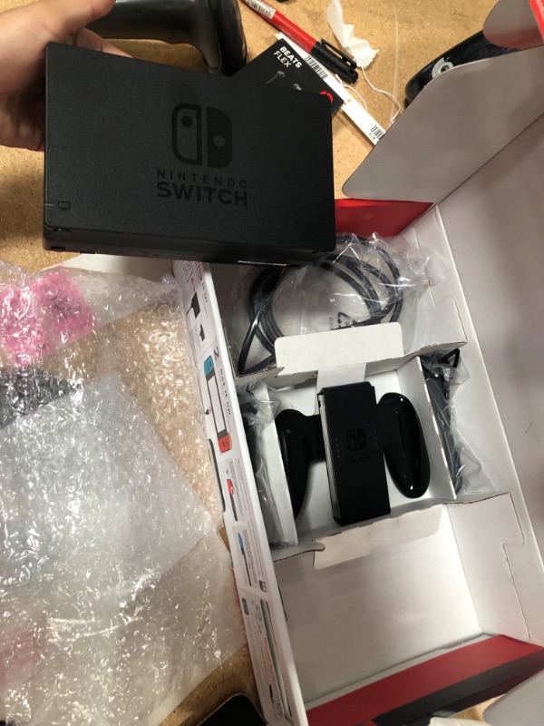 Photo 8 of ***NON FUNCTIONAL***Nintendo Switch with Neon Blue and Neon Red Joy?Con
