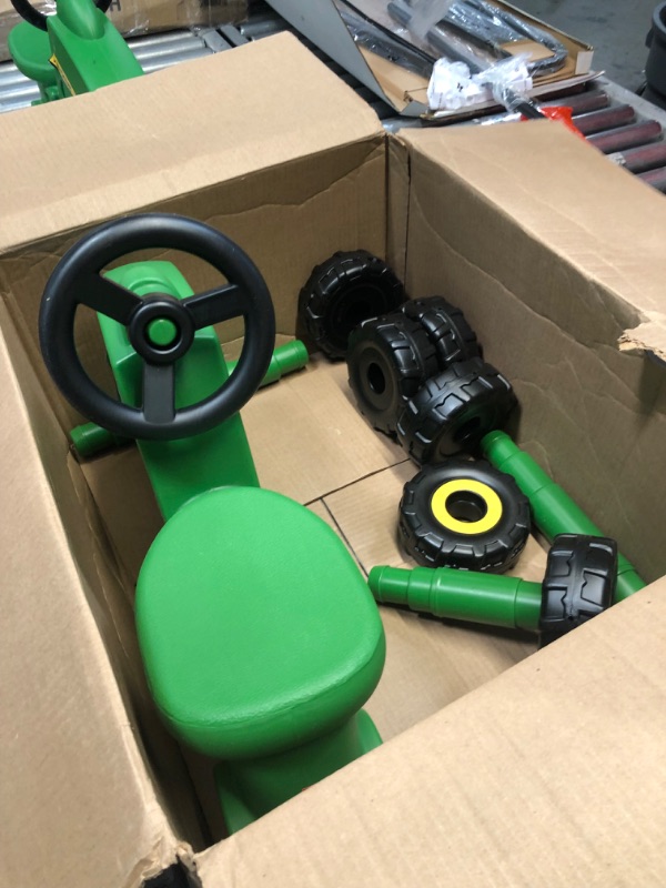 Photo 3 of John Deere Ride On Toys Sit 'N Scoot Activity Tractor for Kids Aged 18 Months to 3 Years, Green
**USED** **COMES WITH 2**