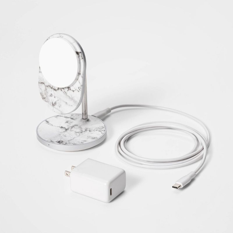 Photo 1 of **tested and functions**
Heyday 2-in-1 Adjustable MagSafe Stand - White Marble
