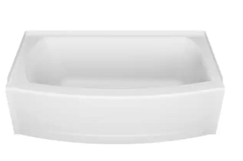 Photo 1 of American Standard Ovation Curve 60 in. Right Drain Rectangular Apron Front Bathtub in Arctic White