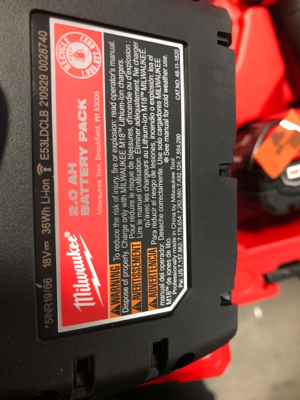 Photo 7 of Milwaukee M18 18-Volt Lithium-Ion Brushless Cordless 1/2 in. Compact Drill/Driver Kit with (2) 2.0 Ah Batteries, Charger and Case