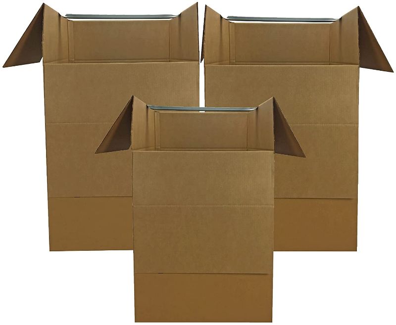 Photo 1 of **MINOR DAMAGE** Uboxes Larger Wardrobe 24 x 40-Inches Moving Boxes, Bundle of 3
