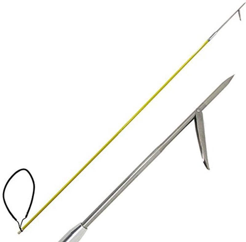 Photo 1 of **POLE ONLY**MISSING TIP** Scuba Choice 7' One Piece Spearfishing Fiber Glass Pole Spear with 1 Prong Single Barb Tip , Black
