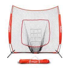 Photo 1 of **MINOR DAMAGE** GoSports 7'x7' Baseball & Softball Practice Pitching & Fielding Net with Bonus Strike Zone
