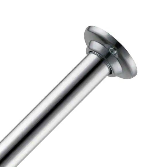 Photo 1 of ***PACK OF 2*** 60 in. Aluminum Builders Shower Rod in Chrome
