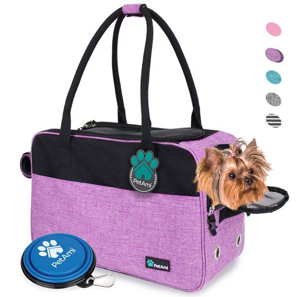 Photo 1 of PetAmi Airline Approved Dog Purse Carrier, Purple
