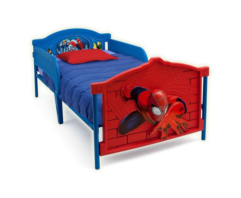 Photo 1 of Delta Children Twin Size Bed Plastic 3D Footboard Marvel Spider Man BB86658SM
