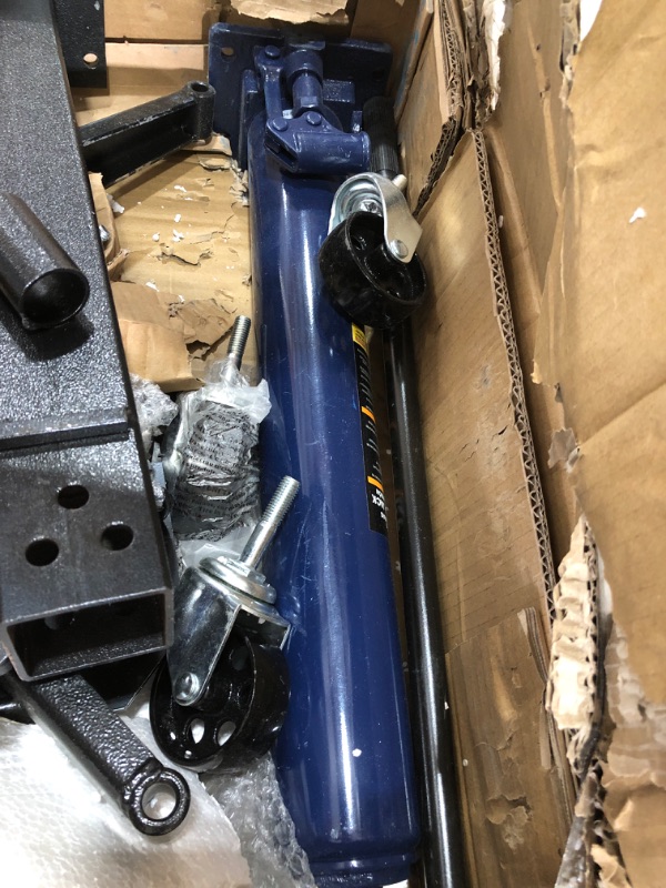 Photo 3 of **MISSING PARTS**  TCE ATR4053U Torin Hydraulic Garage/Shop Telescoping Transmission Floor Jack: 1/2 Ton (1,000 lb) Capacity, Blue
