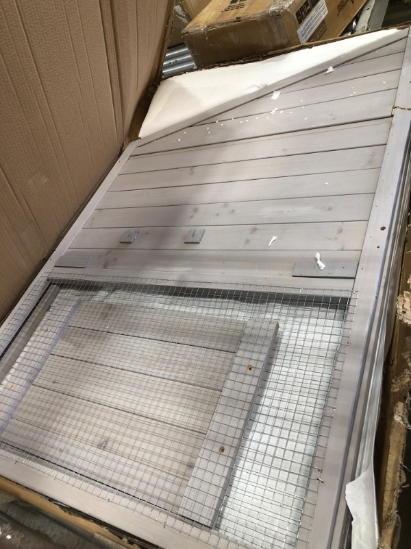 Photo 2 of **BOX 1/2** Chicken Coop for 4-6 Chickens - Backyard Wooden Chicken House - Large Nesting Boxes for Chickens - Multilevel Hen House with Waterproof Roof - Cage Accessory Suitable for Rabbits, Birds, Rooster, Duck
