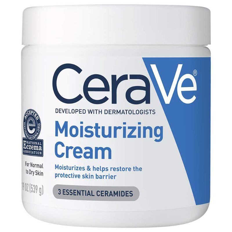 Photo 1 of CeraVe Moisturizing Cream | Body and Face Moisturizer for Dry Skin | Body Cream with Hyaluronic Acid and Ceramides | Normal | Fragrance Free | 19 Oz
