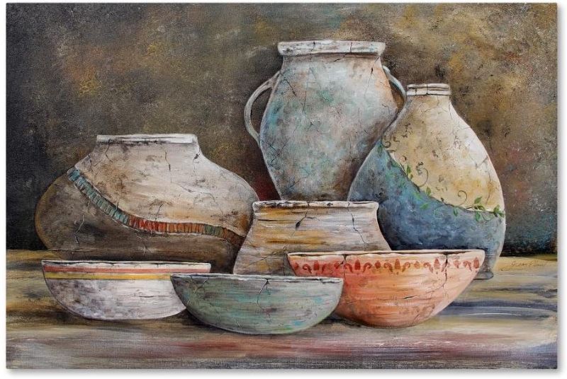 Photo 1 of 
Clay Pottery Still Life 1 by Jean Plout,30x47-Inch Canvas Wall Art