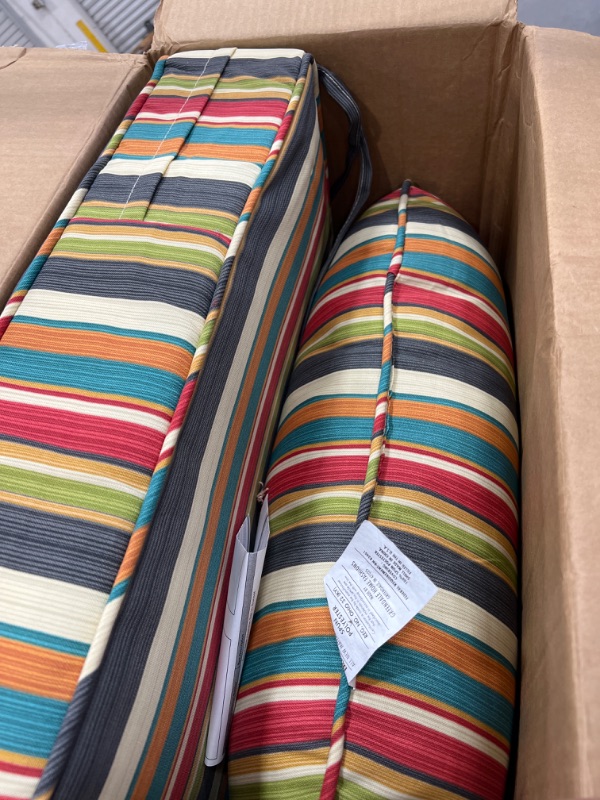 Photo 2 of 
Greendale Home Fashions
Sunset Stripe 2-Piece Deep Seating Outdoor Lounge Chair Cushion Set