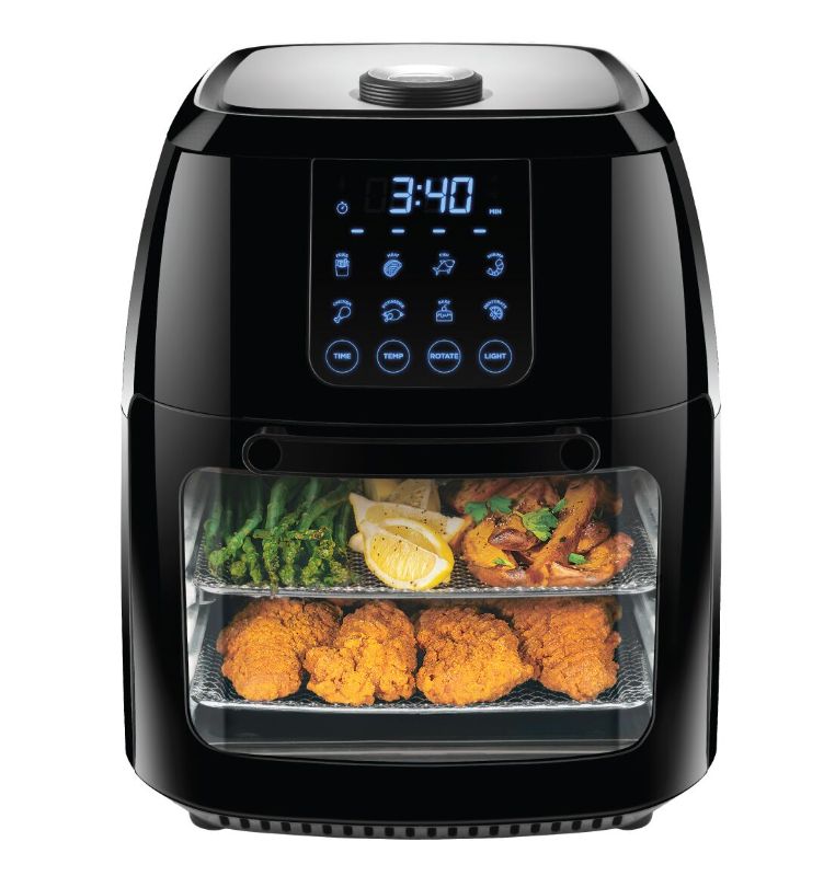 Photo 1 of Chefman RJ38-6-RDO 6 Liter Multi-Function Air Fryer Rotisserie Dehydrator, Black
