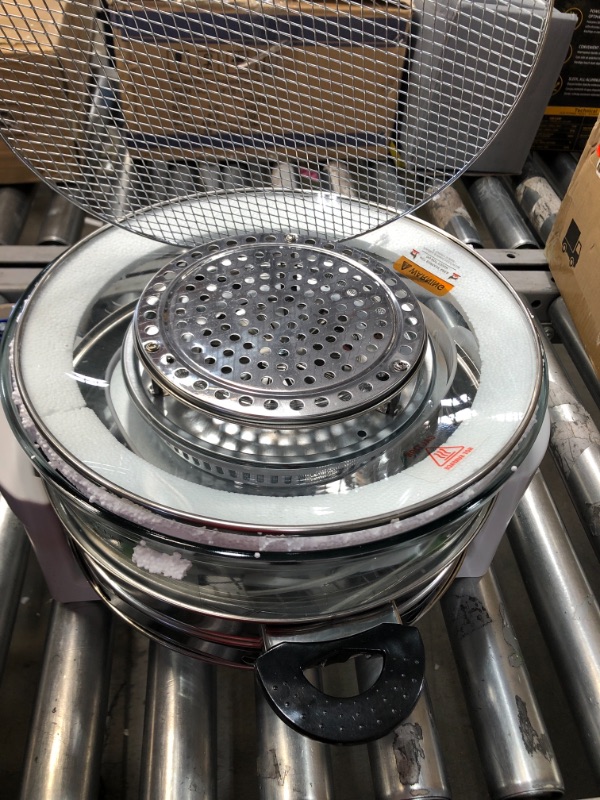Photo 1 of NutriChef Air Fryer, Infrared Convection, Halogen Oven Countertop, Cooking, Stainless Steel, 13 Quart 1200W, Prepare Quick Healthy Meals, for French Fries & Chips, White (PKAIRFR48)
