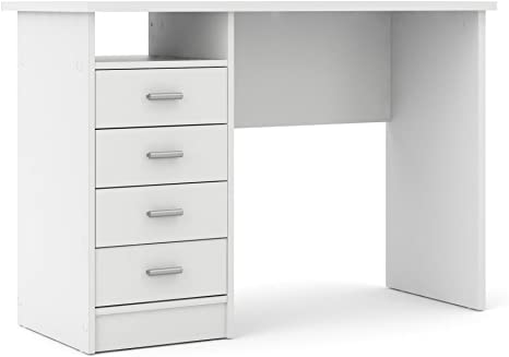 Photo 1 of Tvilum Desk with 4 Drawers, White
