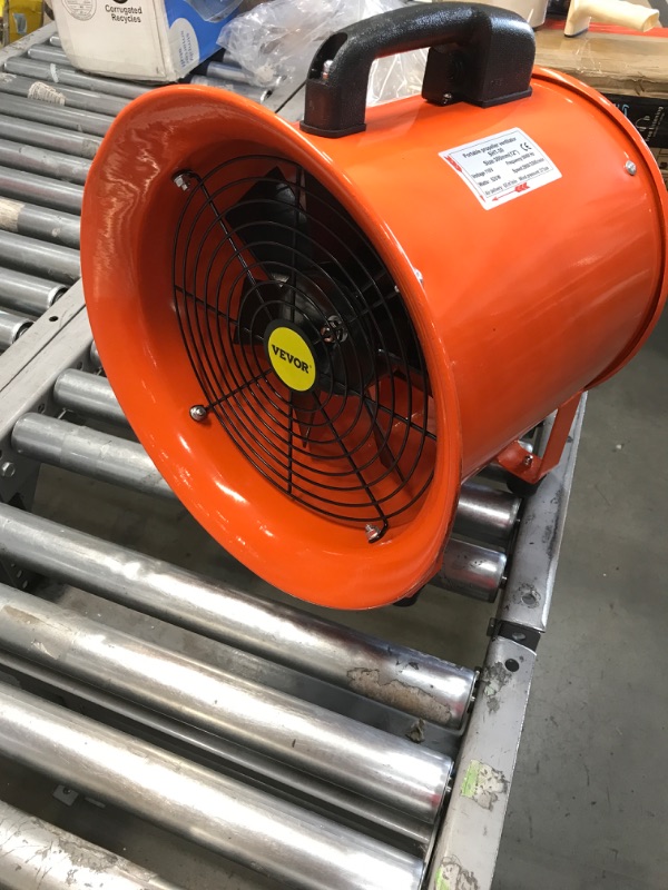 Photo 2 of VEVOR Utility Blower Fan, 12 Inches, 0.7HP 2295 CFM High Velocity Ventilator, Portable Ventilation Fan, Fume Extractor for Exhausting & Ventilating at Home, Job Site and Work Shop
