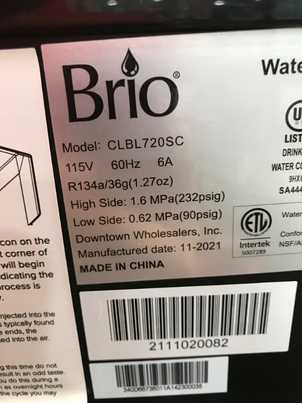 Photo 6 of Brio Moderna Self Cleaning Bottom Load Tri Temp with Touch Dispenser