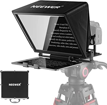 Photo 1 of Neewer X14 Foldable Teleprompter Beam Splitter 70/30 Glass, Aluminum Alloy, Compatible with iPad Pro iOS Android Tablet, Smartphone, DSLR Camera, No Assembly Needed, All Metal with Carry Case
