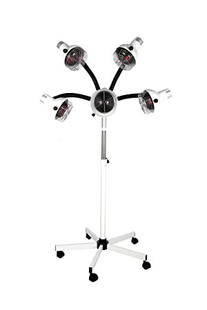 Photo 1 of Topbarber Infrared Lamp 5 Red Lights for Hair Salon Hairdressing Hair Color Processor & Dryer with Rolling Base
