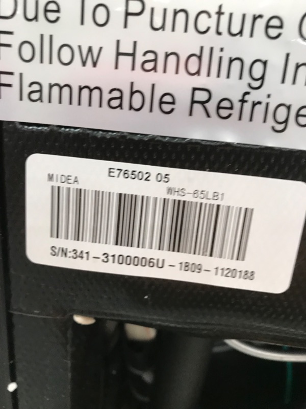 Photo 5 of ***PARTS ONLY*** Midea WHS-65LB1 Compact Single Reversible Door Refrigerator and Freezer, 1.6 Cubic Feet, Black
