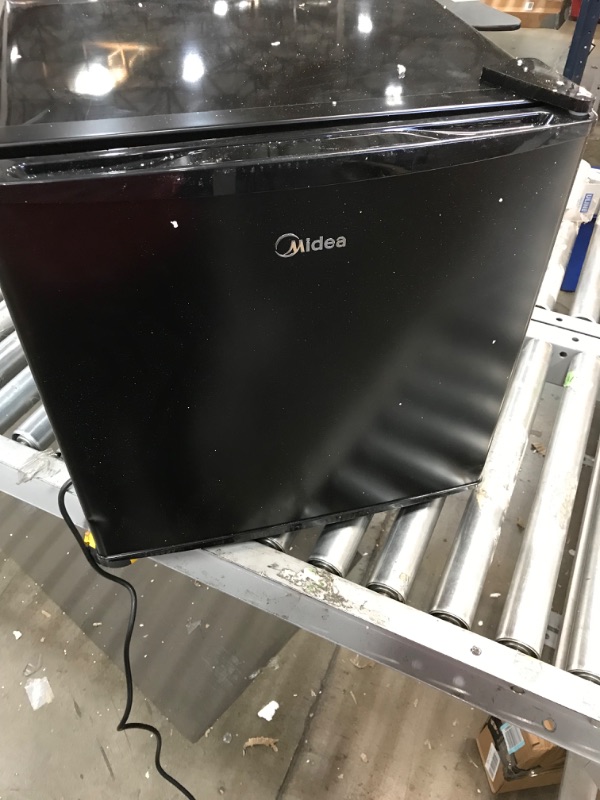 Photo 3 of ***PARTS ONLY*** Midea WHS-65LB1 Compact Single Reversible Door Refrigerator and Freezer, 1.6 Cubic Feet, Black
