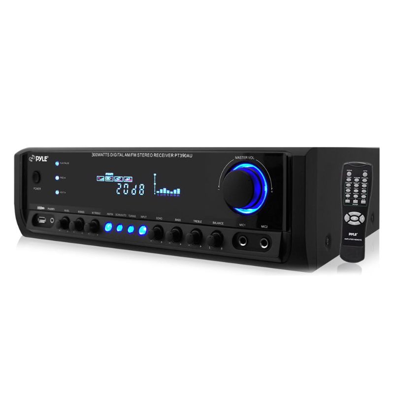 Photo 1 of Pyle Home PT390AU 300-Watt Digital Home Stereo Receiver System with USB/SD Card Reader
