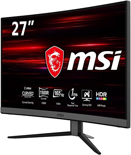 Photo 1 of MSI Optix G273QF 16:9 Aspect Ratio Anti-Glare Super Narrow Bezel 1ms 2560 x 1440 (QHD) 165Hz Refresh Rate Tilt Adjustment Nvidia G-Sync Compatible 27" Rapid IPS Gaming Monitor