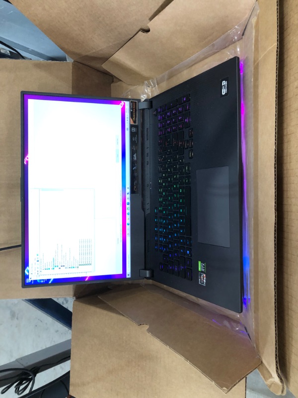 Photo 2 of ASUS ROG Strix G17 (2021) Gaming Laptop, 17.3” 300Hz IPS Type WQHD Display, NVIDIA GeForce RTX 3070, AMD Ryzen 9 5900HX Processor, 16GB DDR4, 1TB PCIe SSD, RGB Keyboard, Windows 10, G713QR-ES96Q