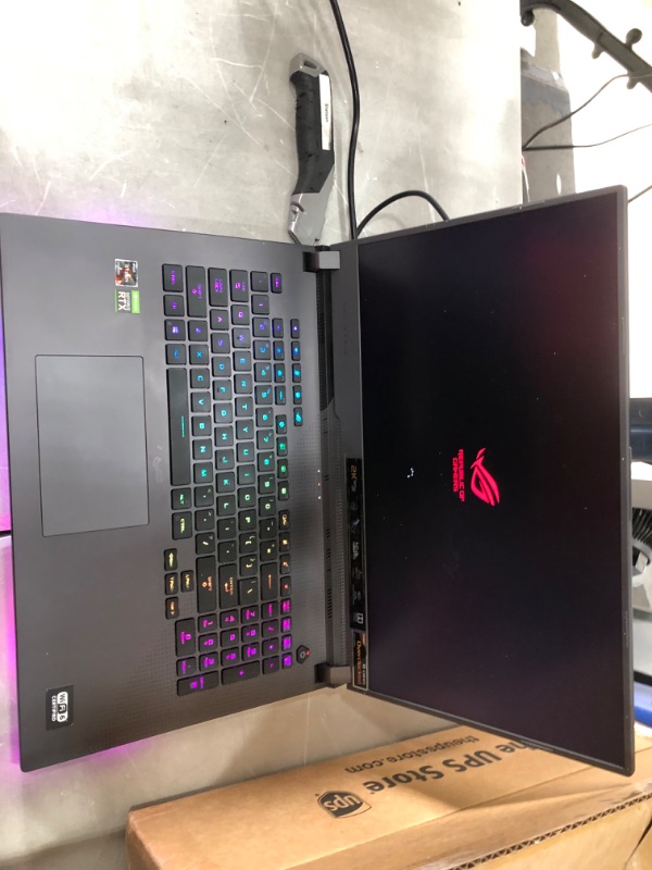 Photo 3 of ASUS ROG Strix G17 (2021) Gaming Laptop, 17.3” 300Hz IPS Type WQHD Display, NVIDIA GeForce RTX 3070, AMD Ryzen 9 5900HX Processor, 16GB DDR4, 1TB PCIe SSD, RGB Keyboard, Windows 10, G713QR-ES96Q