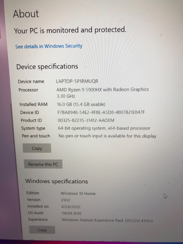 Photo 13 of ASUS ROG Strix G17 (2021) Gaming Laptop, 17.3” 300Hz IPS Type WQHD Display, NVIDIA GeForce RTX 3070, AMD Ryzen 9 5900HX Processor, 16GB DDR4, 1TB PCIe SSD, RGB Keyboard, Windows 10, G713QR-ES96Q