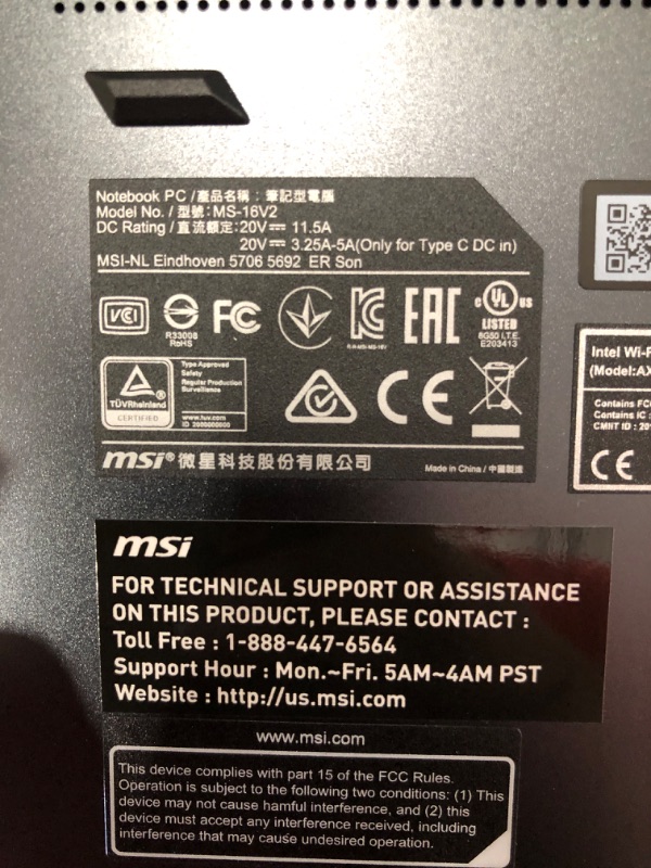 Photo 10 of MSI Creator 15 Professional Laptop: 15.6" 4K UHD Ultra-Thin Bezel Display, Intel Core i7-10875H, GeForce RTX 2070 Super, 32GB RAM, 1TB NVMe SSD, Thunderbolt 3, 100% Adobe RGB, Win10 PRO (A10SFS-287)