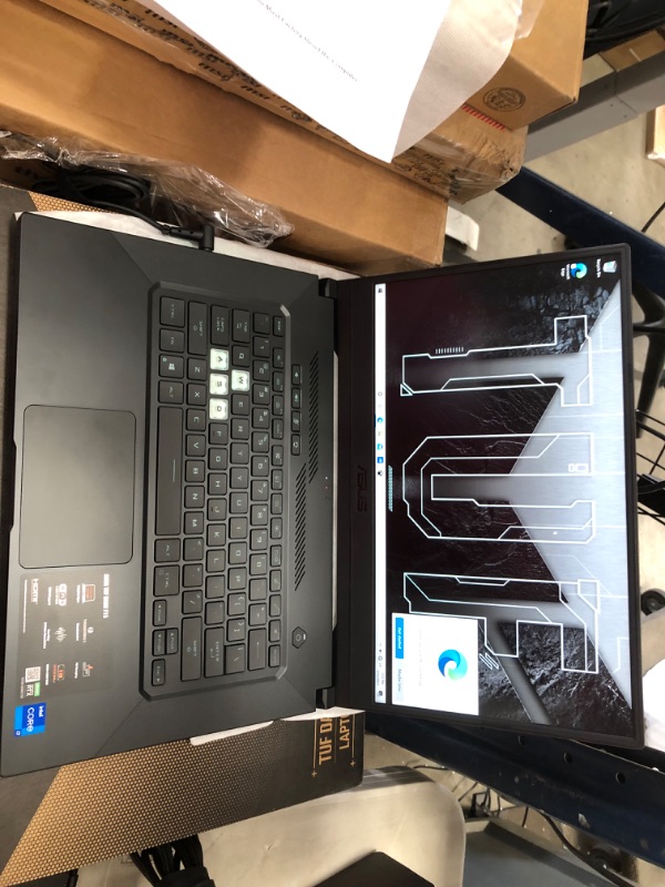 Photo 2 of ASUS TUF Dash 15 (2021) Ultra Slim Gaming Laptop, 15.6” 144Hz FHD, GeForce RTX 3050 Ti, Intel Core i7-11370H, 8GB DDR4, 512GB PCIe NVMe SSD, Wi-Fi 6, Windows 10, Eclipse Grey Color, TUF516PE-AB73