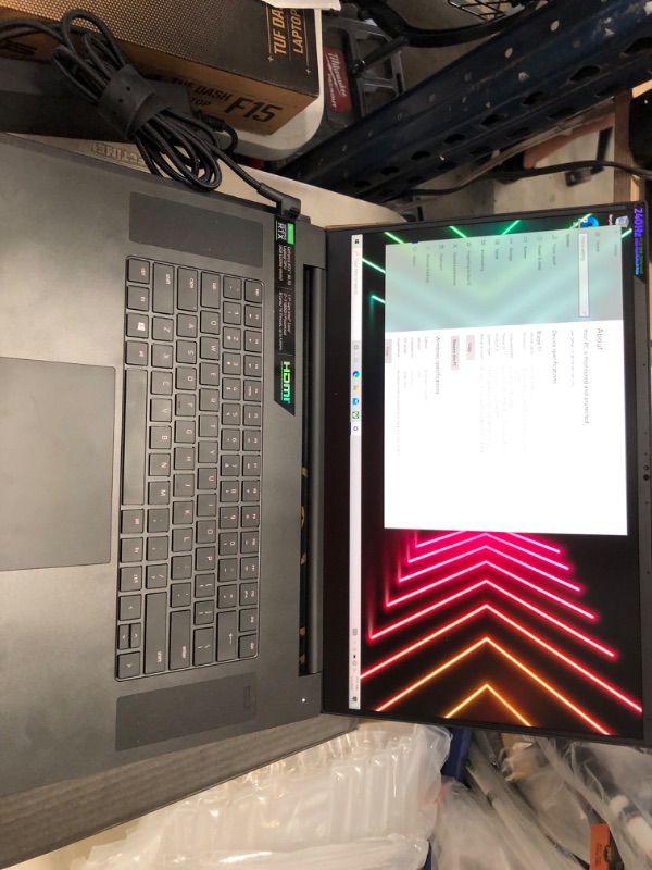 Photo 2 of Razer Blade 17 Gaming Laptop: NVIDIA GeForce RTX 3070 - 11th Gen Intel 8-Core i7 CPU - 17.3" QHD 240Hz - 16GB RAM - 1TB SSD - Chroma RGB - Thunderbolt 3 - SD Card Reader