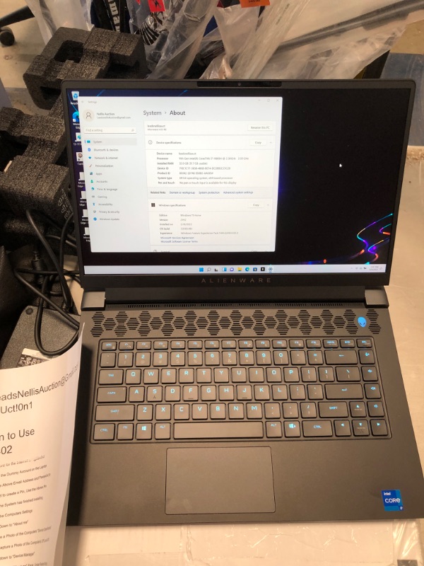 Photo 2 of Alienware M15 R6 Gaming Laptop, 15.6 inch QHD 240Hz Display, Intel Core i7-11800H, 32GB DDR4 RAM, 1TB SSD, NVIDIA GeForce RTX 3080 8GB GDDR6, Windows 11 Home, Dark Side of The Moon