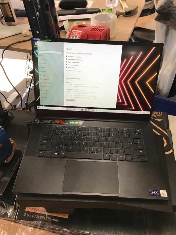 Photo 2 of Razer Blade 15 Base Gaming Laptop 2020: Intel Core i7-10750H 6-Core, NVIDIA GeForce GTX 1660 Ti, 15.6" FHD 1080p 120Hz, 16GB RAM, 256GB SSD, CNC Aluminum, Chroma RGB Lighting, Black,Windows 10 Home