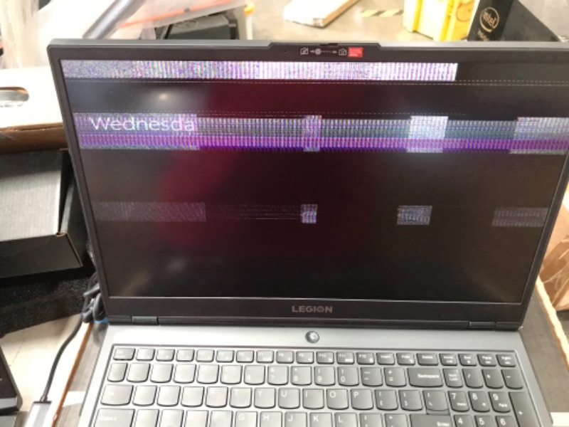 Photo 3 of PARTS ONLY SCREEN DAMAGED/FLICKERS NON REFUNDABLE 
Lenovo Legion 5 Gaming Laptop, 15.6" FHD (1920x1080) IPS Screen, AMD Ryzen 7 4800H Processor, 16GB DDR4, 512GB SSD, NVIDIA GTX 1660Ti, Windows 10, 82B1000AUS, Phantom Black