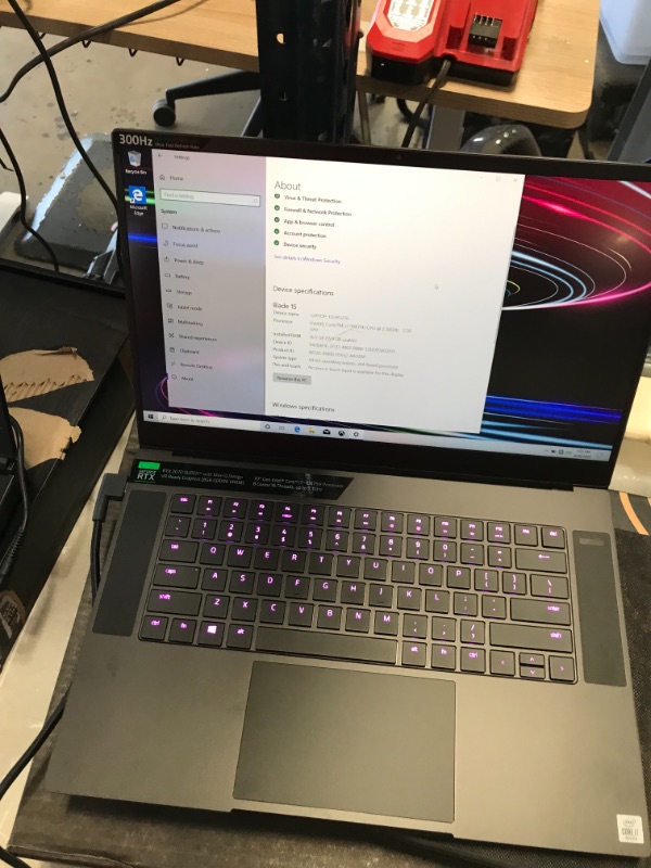 Photo 2 of Razer Blade 15 Advanced Gaming Laptop 2020: Intel Core i7-10875H 8-Core, NVIDIA GeForce RTX 2070 Super Max-Q, 15.6” FHD 300Hz, 16GB RAM, 512GB SSD, CNC Aluminum, Chroma RGB Lighting, Thunderbolt 3