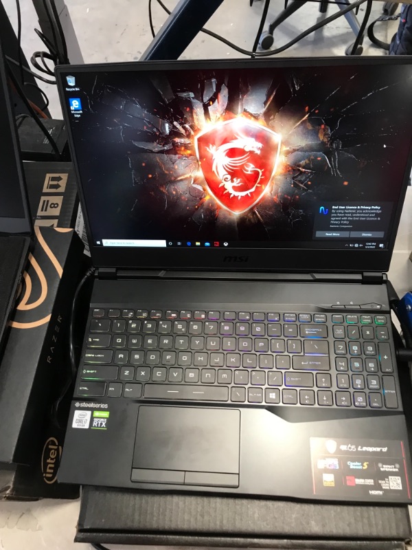 Photo 2 of MSI GL65 Leopard 10SFK-062 15.6" FHD 144Hz 3ms Thin Bezel Gaming Laptop Intel Core i7-10750H RTX2070 16GB 512GB NVMe SSD Win 10