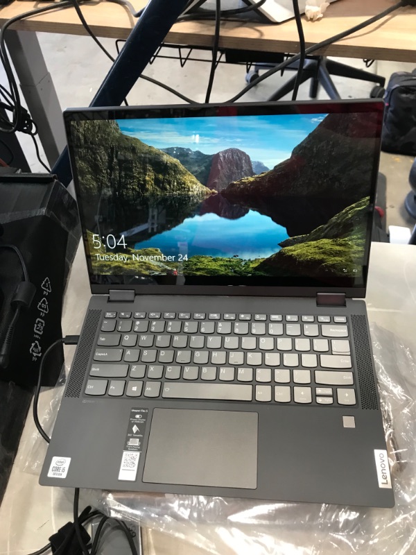 Photo 2 of Lenovo IdeaPad Flex 5 14" Convertible Laptop, FHD (1920 x 1080) Touch Display, Intel Core i5-1035G1 Processor, 8GB DDR4 Onboard RAM, 128GB SSD, Intel UHD Graphics, Win 10, 81X1004RUS, Graphite Grey