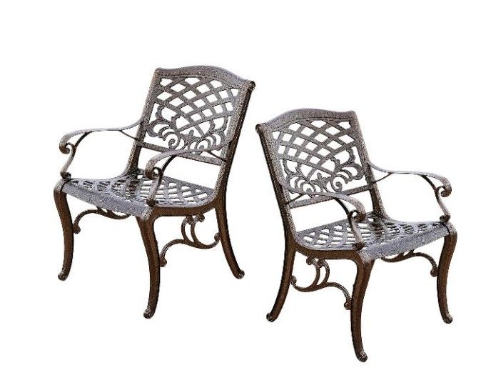 Photo 1 of ***PARTS ONLY*** Sarasota 2pk Cast Aluminum Patio Dining Chairs - Christopher Knight Home