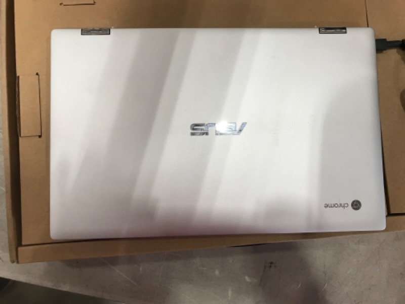 Photo 2 of ASUS Chromebook Flip C434 2 in 1 Laptop, 14" Touchscreen FHD 4-Way NanoEdge Display, Intel Core M3-8100Y Processor, 4GB RAM, 32GB eMMC Storage, Backlit Keyboard, Silver, Chrome OS, C434TA-DH342T
