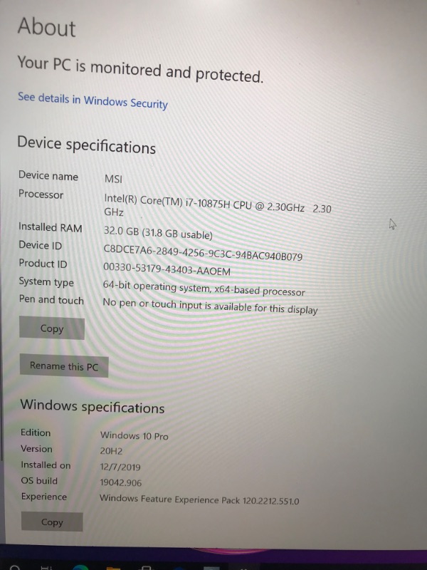 Photo 3 of MSI Creator 15 Professional Laptop: 15.6" 4K UHD Ultra-Thin Bezel Display, Intel Core i7-10875H, GeForce RTX 2070 Super, 32GB RAM, 1TB NVMe SSD, Thunderbolt 3, 100% Adobe RGB, Win10 PRO (A10SFS-287)
