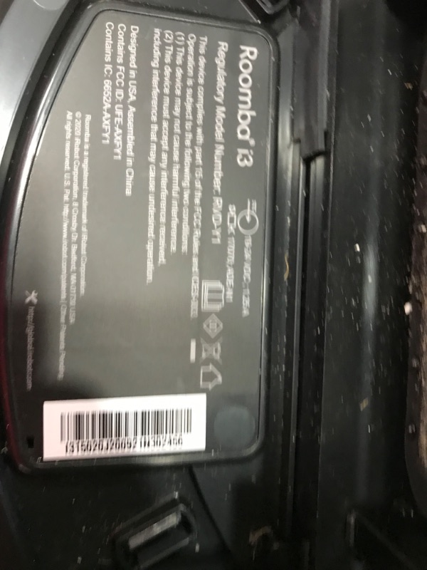 Photo 6 of **PARTS ONLY**
iRobot Roomba i3 EVO (3150) Wi-Fi Connected Robot Vacuum – Now Clean by Room with Smart Mapping Works with Alexa Ideal for Pet Hair Carpets & Hard Floors, Roomba i3
