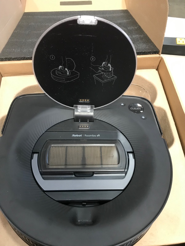 Photo 1 of *DOES NOT WORK PROPERLY* iRobot Roomba s9+ (s955020) Robot Vacuum Bundle with Automatic Dirt Disposal- Wi-Fi Connected, Smart Mapping, Ideal for Pet Hair (+1 Extra Edge-Sweeping Brush, 1 Extra Filter)
