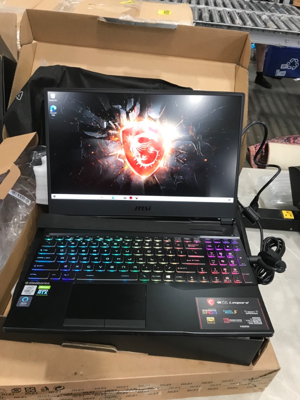 Photo 2 of MSI GL65 Leopard 10SFK-062 15.6" FHD 144Hz 3ms Thin Bezel Gaming Laptop Intel Core i7-10750H RTX2070 16GB 512GB NVMe SSD Win 10
